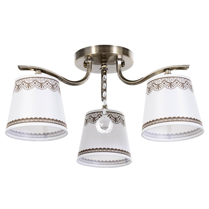 Люстра "Сицилия" 3x40Вт E27 бронза 46х46х23см.