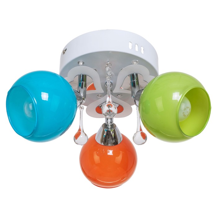 Люстра "Радость" 3x40Вт E14 хром 33х33х20см.