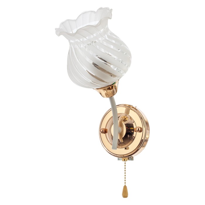 Бра "Вивиана" 1x60Вт E27 золото-белый 20х13х35см.