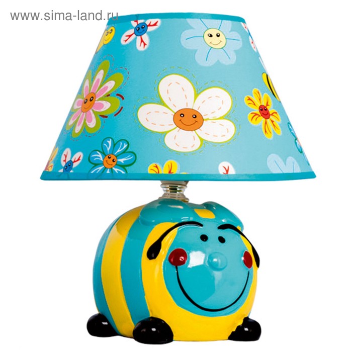 Настольная лампа «Веселье», 1хE14, 40Вт синий 20х20х24 см.