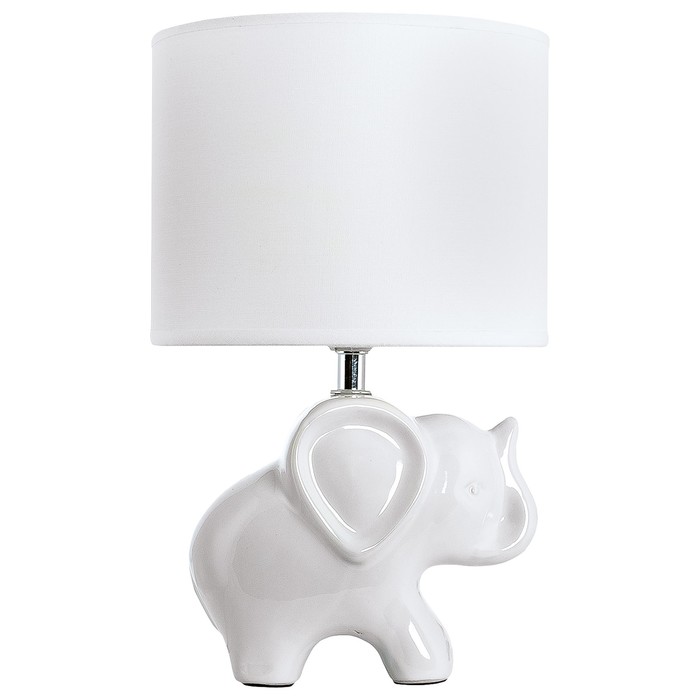Настольная лампа "Слон" 1хE14 40Вт белый 18х18х30см.