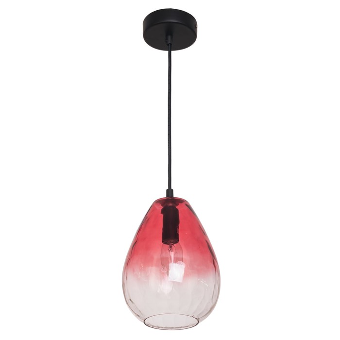 Светильник  "Изабелла" 1х40Вт E14 красный розовый16х16х26-100см.