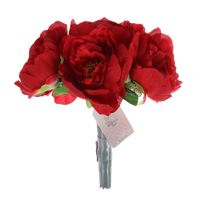 Букет-дублёр "Любовь", пионы бордовые