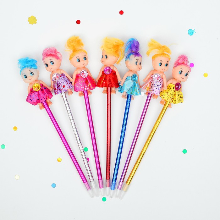 Ручка "Кукла", цвета МИКС