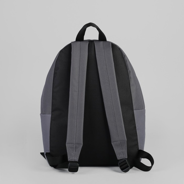 Рюкзак молодёжный "Чёрная кошка", отдел на молнии, наружный карман, цвет серый