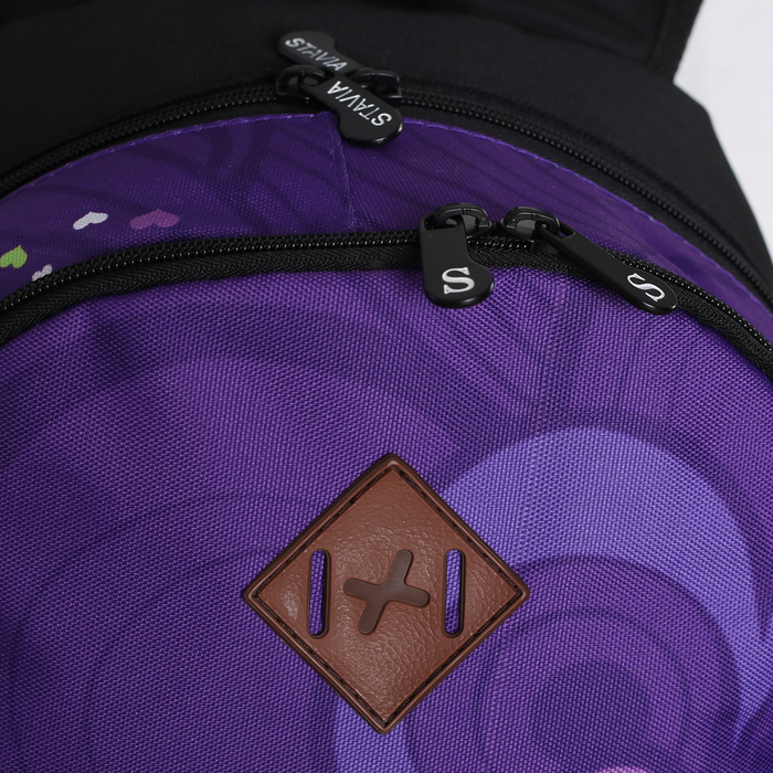 Рюкзак молодёжный "Чёрная кошка", отдел на молнии, наружный карман, цвет сиреневый