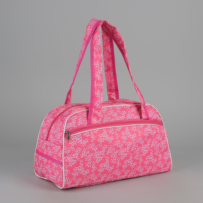 Сумка дорожная "Лето", отдел на молнии, наружный карман, цвет розовый
