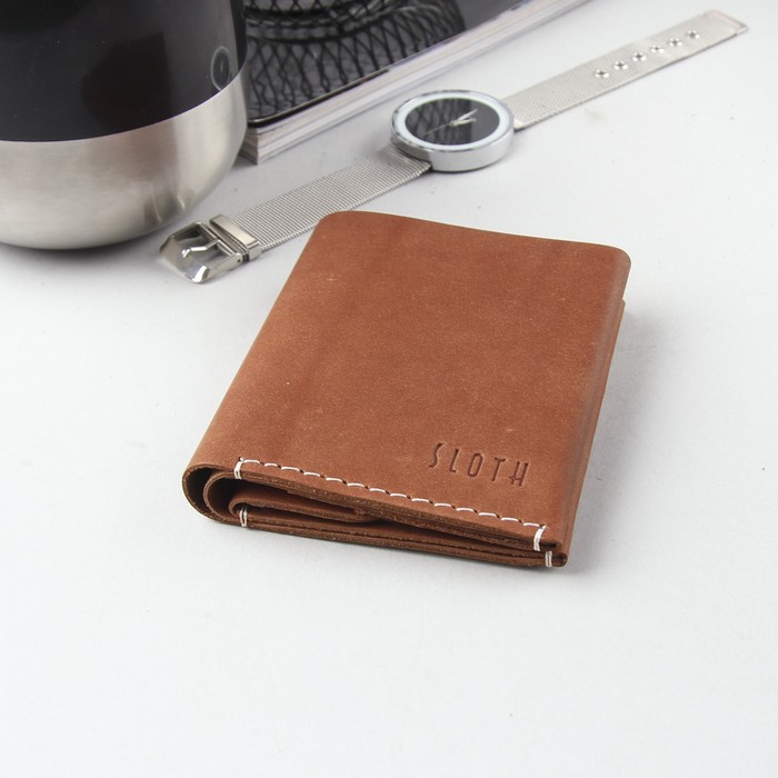 Портмоне мужское, отдел, для кредиток, для монет, шора, цвет коричневый матовый