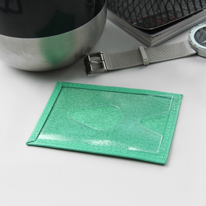 Футляр для карточки, флотер, цвет ярко-зелёный