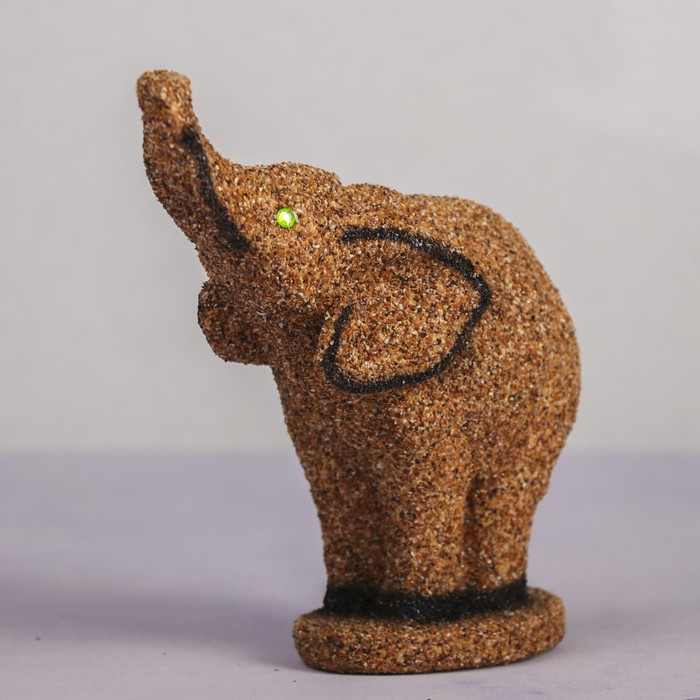 Сувенир песок "Слон" желтый 15,5 см