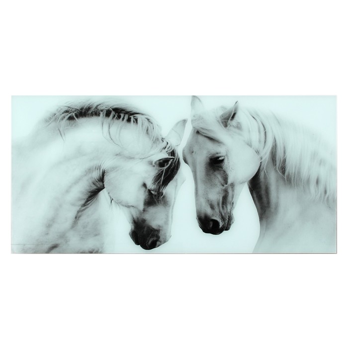 Картина "Белые скакуны" 50*100 см