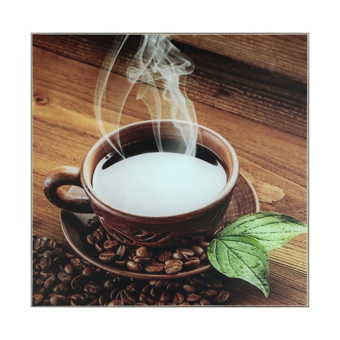 Картина "Горячий кофе" 30*30 см