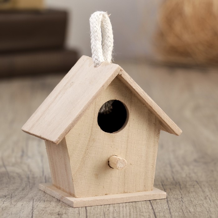 Основа для росписи дерево "Скворечник" 8,5х5,5х8,5 см