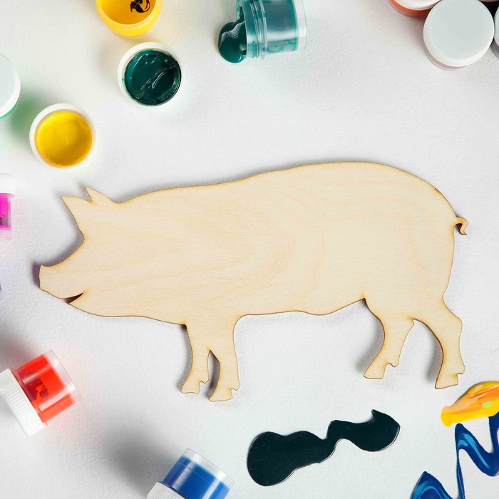 Доска разделочная под роспись "Свинтус", Символ Года 2019, 25х14см