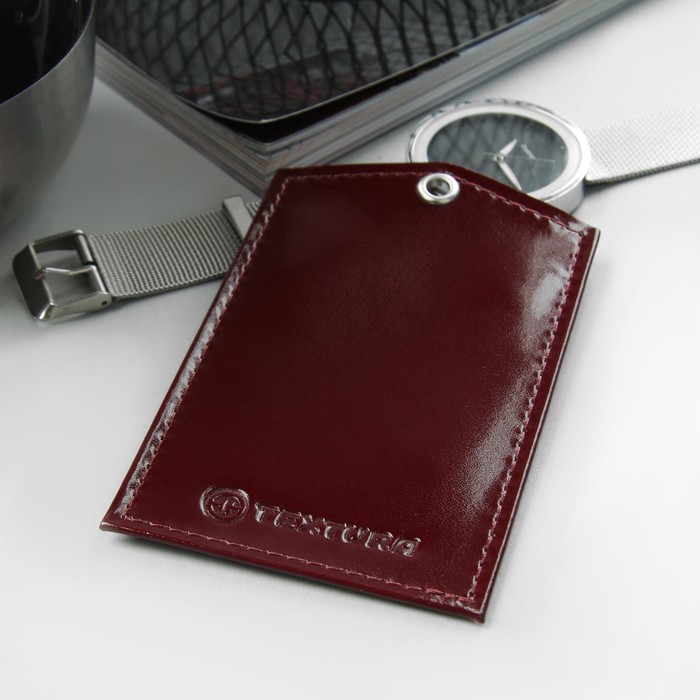 Обложка для удостоверения, шик, цвет бордовый