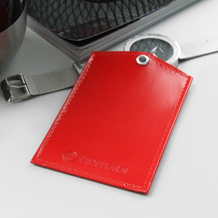 Обложка для удостоверения, шик, цвет алый