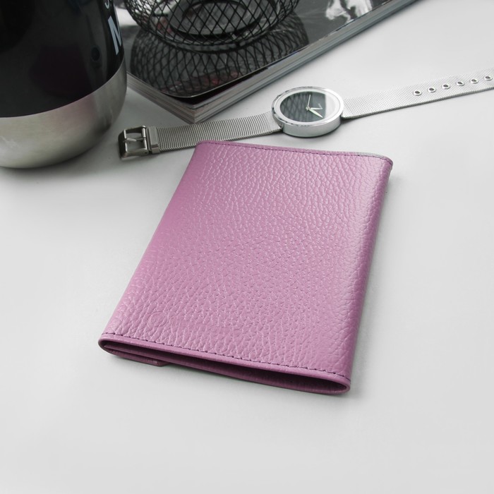 Обложка для документов, флотер, цвет сиреневый