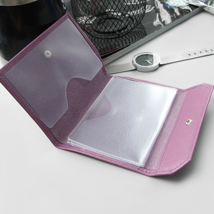 Обложка для документов, флотер, цвет сиреневый