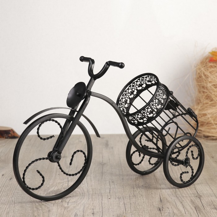 Сувенир металл под бутылку "Ажурный велосипед" 26,3х41х13,8 см