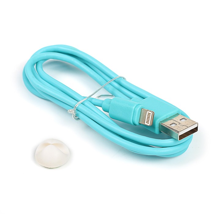 Провод для зарядки и передачи данных GAL 2619BL, USB - iPhone 5/6/7, 1 метр, синий