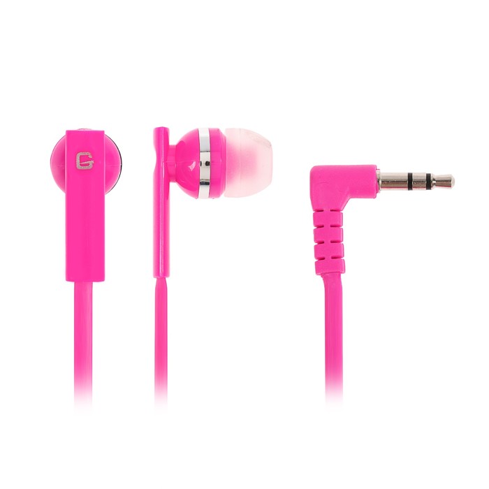 Наушники GAL M-005P-F, вакуумные, розовые