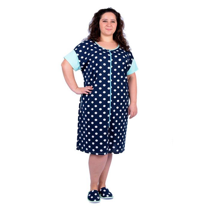 Халат женский на молнии 212ХР2205 цвет МИКС, р-р 62