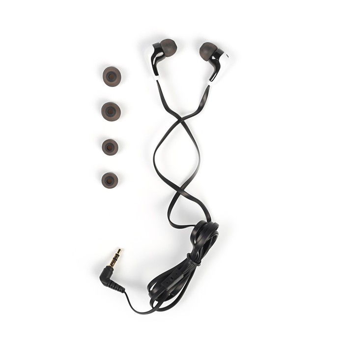 Наушники GAL MP-030BW, вакуумные, стильный и лаконичный дизайн, черно-белые