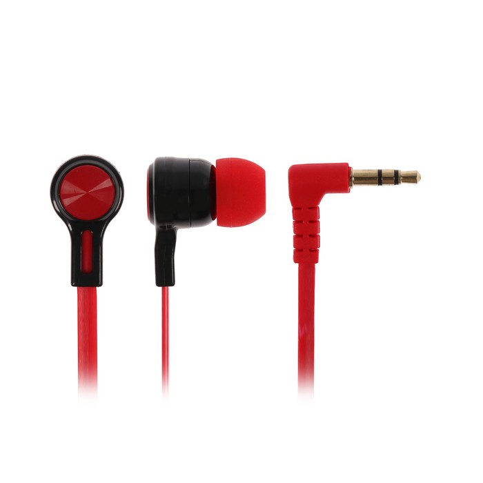 Наушники GAL M-011BR, вакуумные, черно-красные