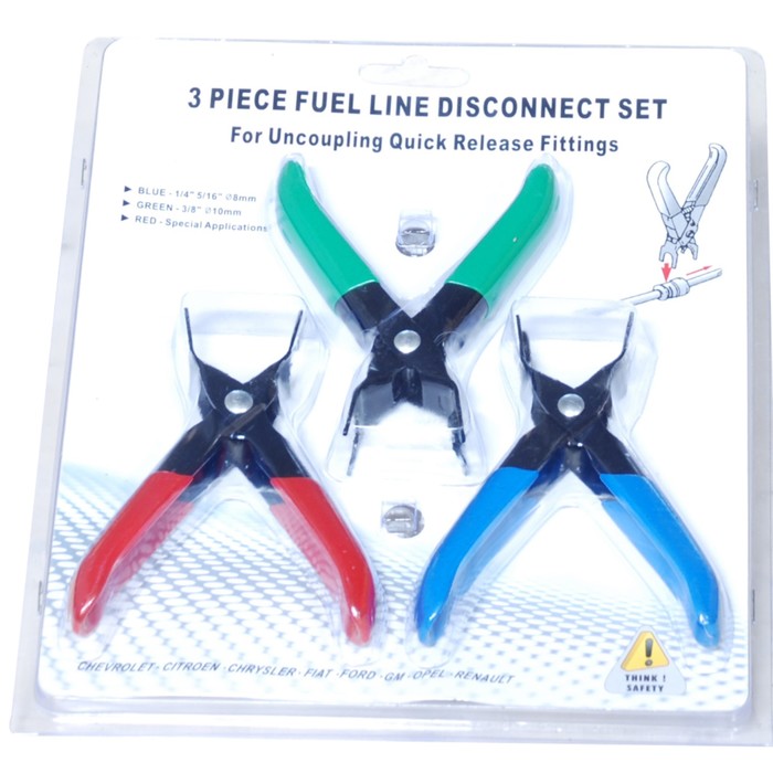 Клещи отсоединения топливных линий AE&T MHR04225, Cr-V, обрезиненные рукоятки, 3 предмета