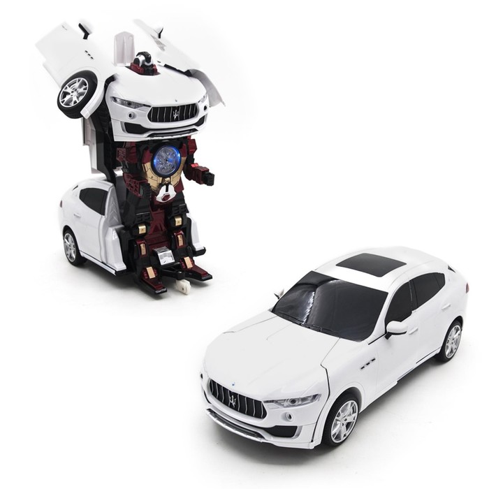 Трансформер на радиоуправлении Maserati Levante, стреляет присосками, масштаб 1:14