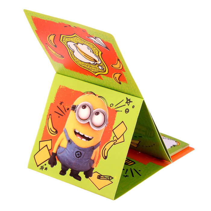 Ручка пластиковая на открытке с бумажным блоком "Банана", Гадкий я