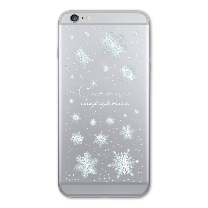 Наклейка для телефона «Снежное мерцание», 7 х 14 см