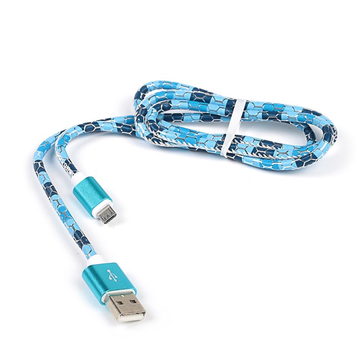 Провод для зарядки и передачи данных GAL 2823BL, USB - micro USB, 1 метр, синий