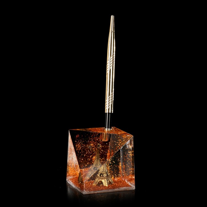 Сувенир настольный подставка для ручки "Эйфелева башня" 6,4х6,4х6,4 см