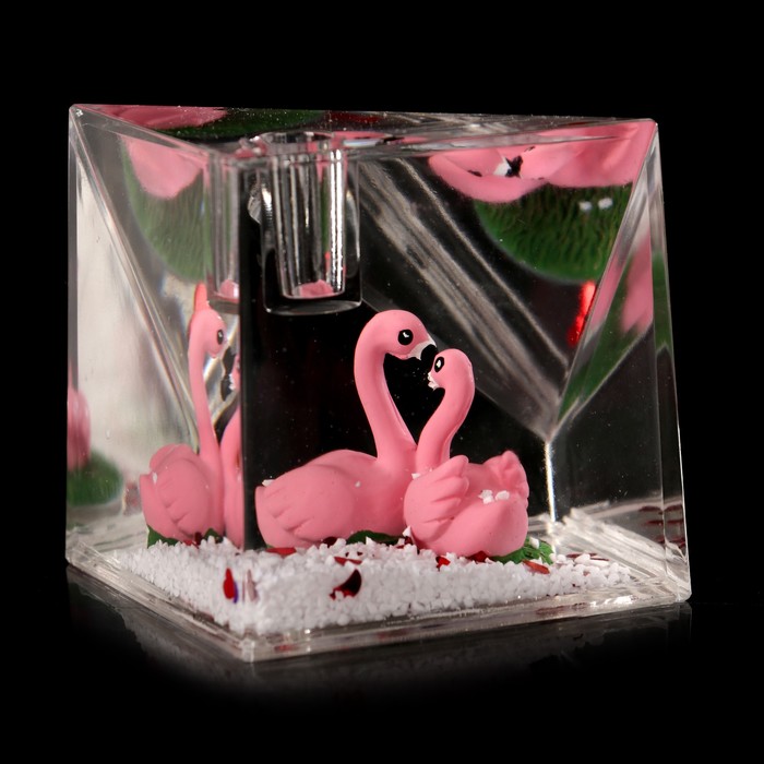 Сувенир настольный подставка для ручки "Фламинго" 6,3х6,3х6,3 см