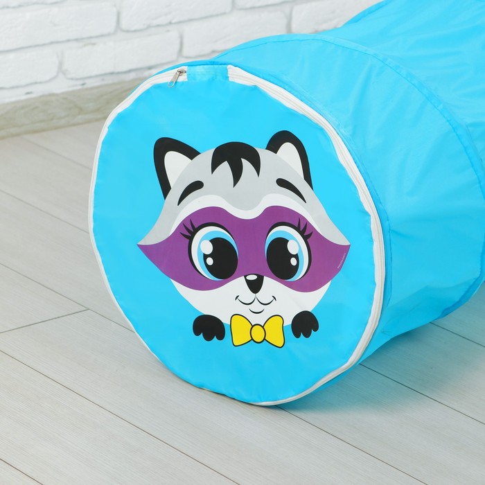 Туннель детский "Енот", цвет голубой
