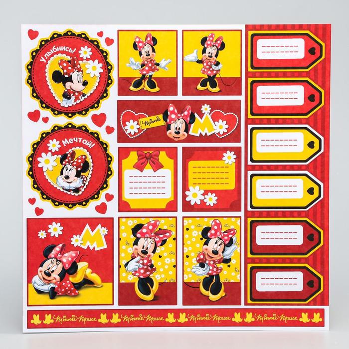 Бумага для скрапбукинга 30,5*30,5 "Мечтай", Минни Маус