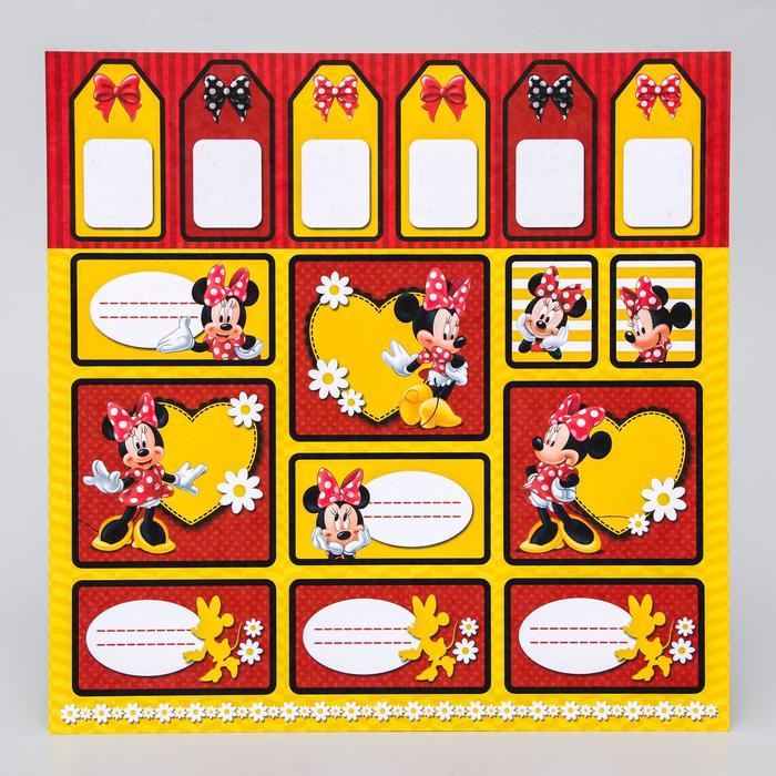 Бумага для скрапбукинга 30,5*30,5 "Мечтай", Минни Маус