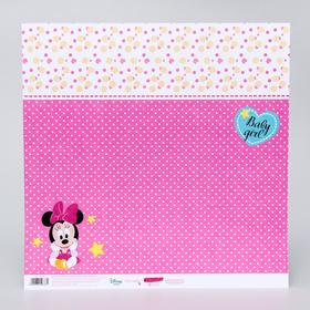 

Бумага для скрапбукинга 30,5*30,5 "Малышка", Минни Маус
