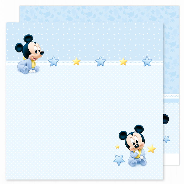 Бумага для скрапбукинга 30,5*30,5 "Наш сыночек", Микки Маус и друзья