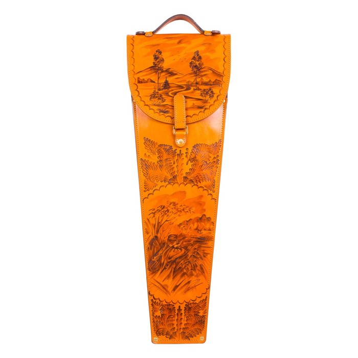 Шампуры подарочные 6 шт. в колчане из натуральной кожи