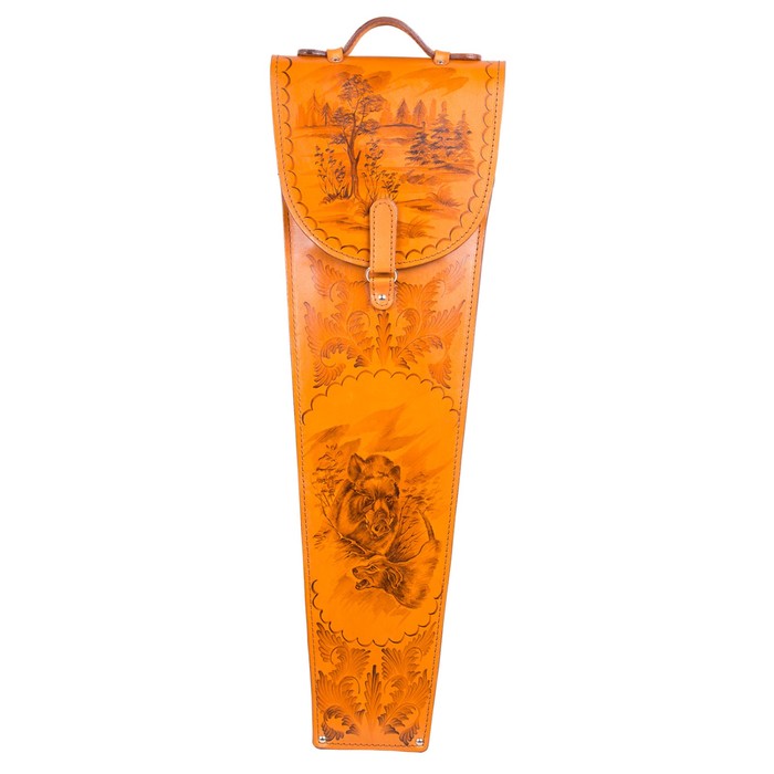 Шампуры подарочные 6 шт. в колчане из натуральной кожи