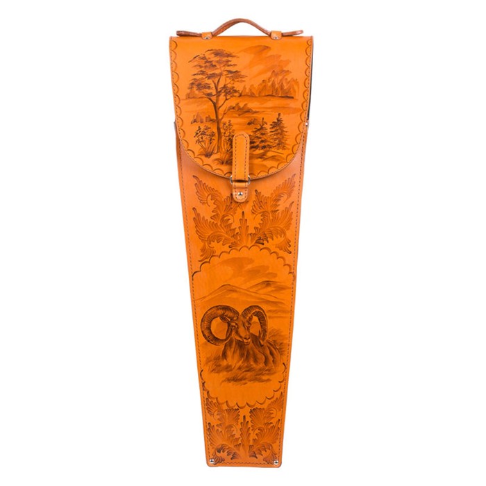 Шампуры подарочные 6 шт. в колчане из натуральной кожи