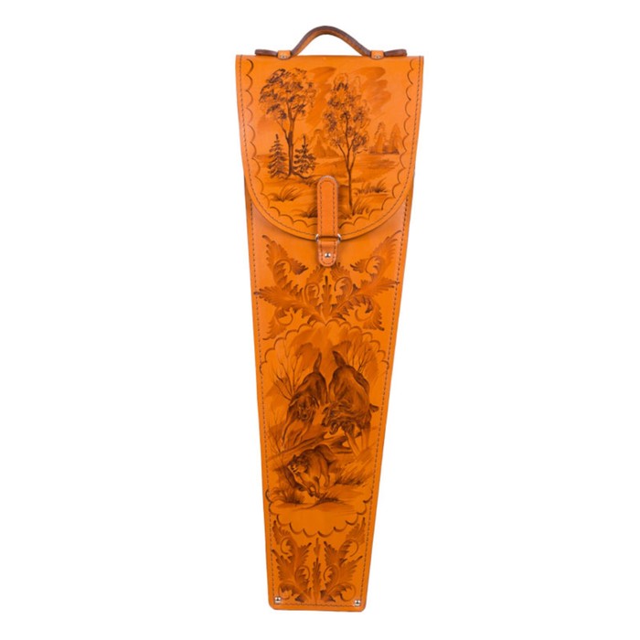 Шампуры подарочные 6 шт. в колчане из натуральной кожи