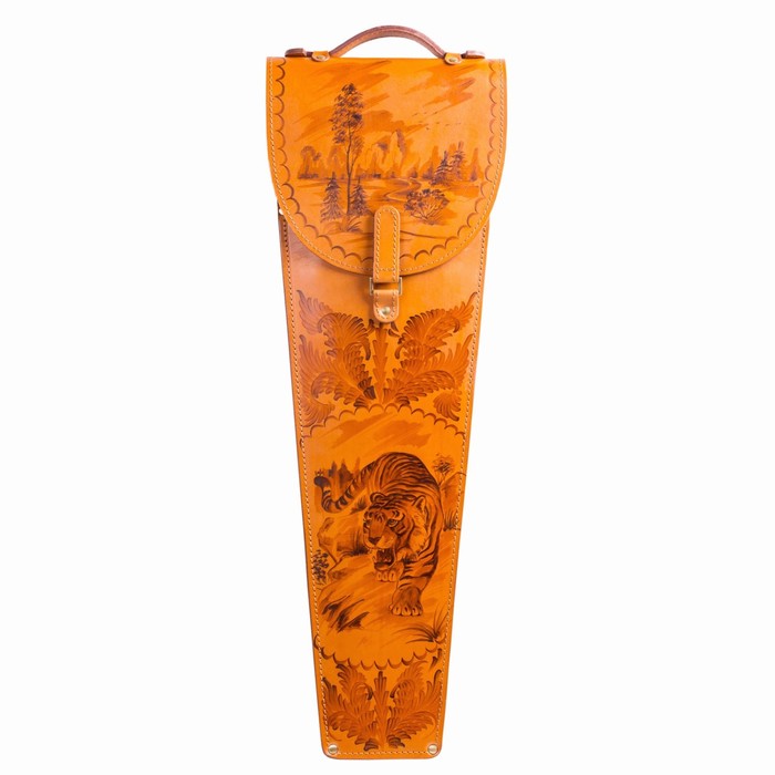 Шампуры подарочные 6 шт. в колчане из натуральной кожи