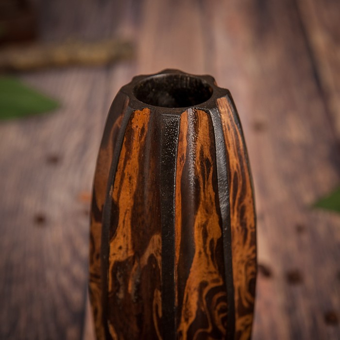 Ваза из мангового дерева "Контраст" 19х7,5х7,5 см