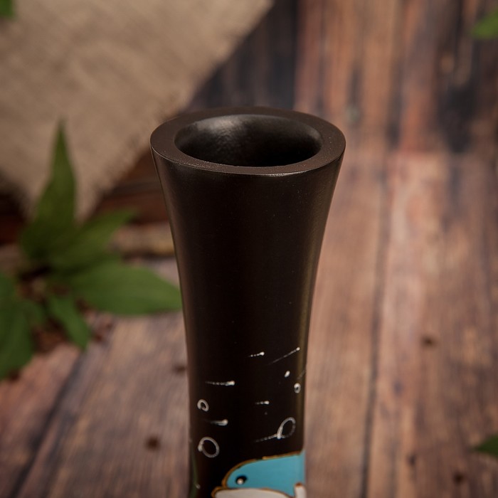 Ваза из мангового дерева "Дельфин" 25х7,5х7,5 см