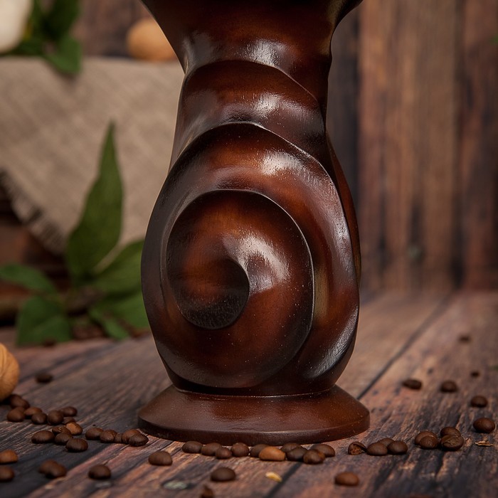 Ваза из мангового дерева "Спираль" 19х10х10 см