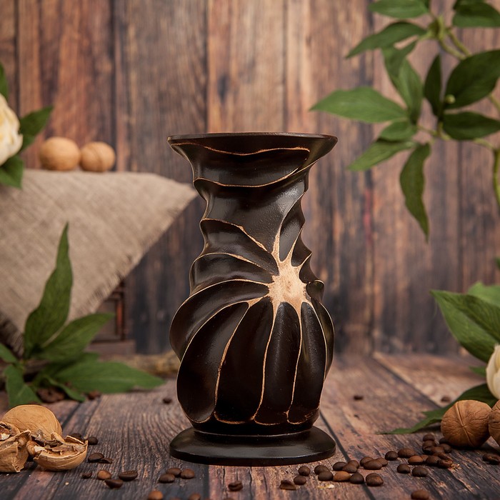 Ваза из мангового дерева "Мысли" 19х10х10 см