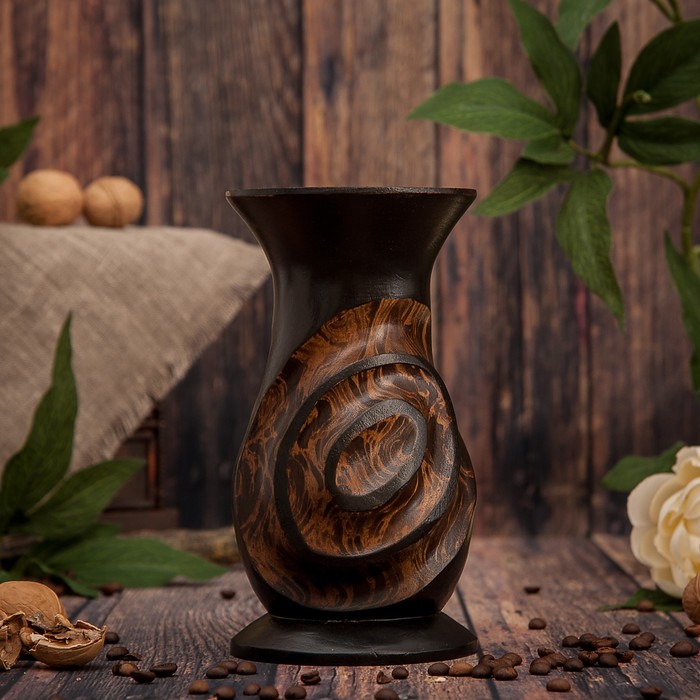 Ваза из мангового дерева "Статус" 19х10х10 см